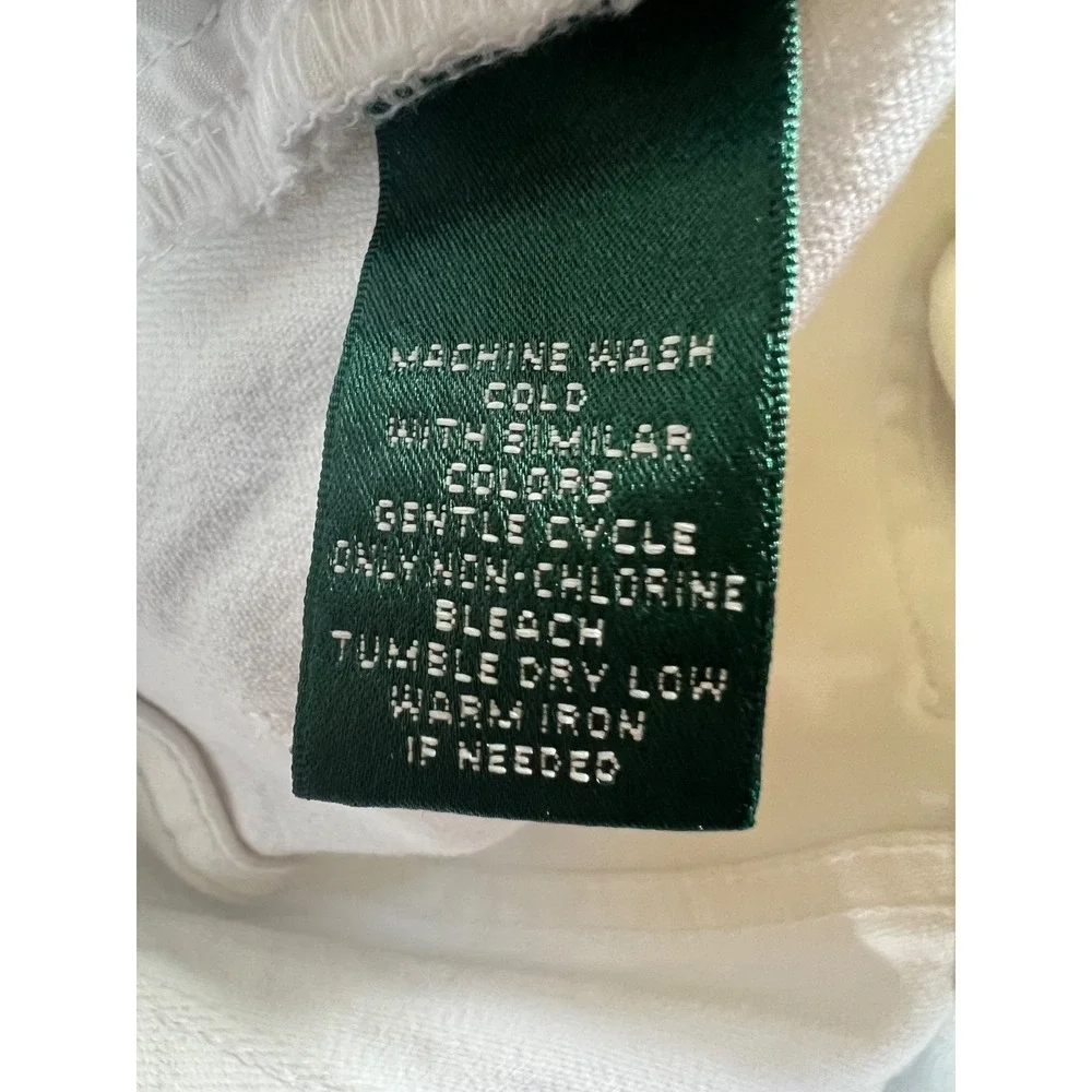 Lauren Lauren Jeans Co Jeans Womens 12 33x31 White Straight Leg